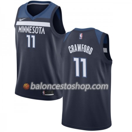 Camiseta Hombre NBA Minnesota Timberwolves Jamal Crawford 11 Nike 2017-18 Navy Swingman